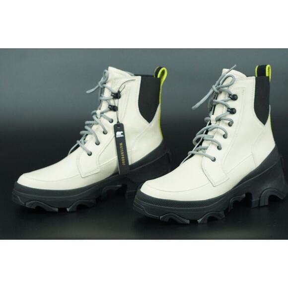 Sorel Brex Lace-up Waterproof Snow Boot size 8 Chalk Ankle Hiking Platform - Picture 4 of 10